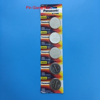Pin cr3032 panasonic 3v lithium vỉ 5 viên