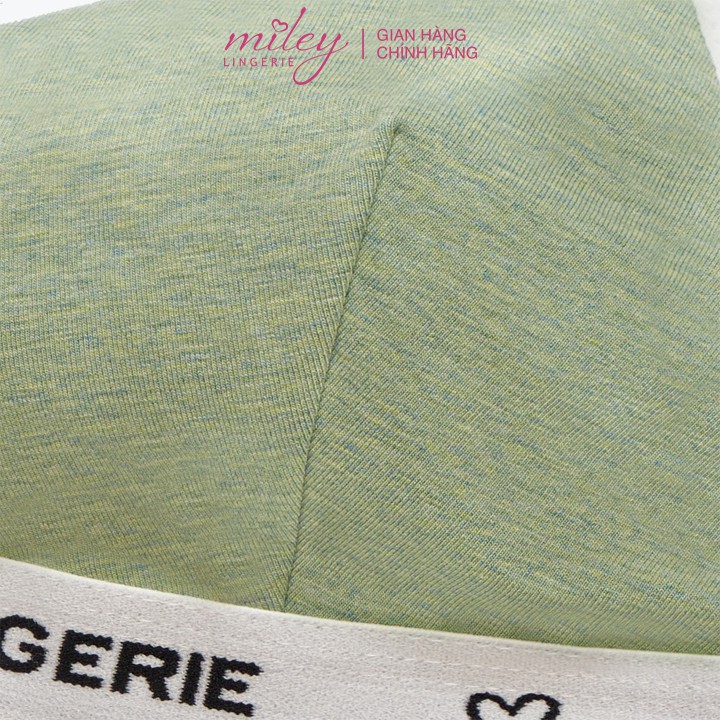 Áo Ngực Thể Thao Nữ Không Gọng Cổ Chữ V Melange Active Miley Lingerie Màu Xanh BRM07012