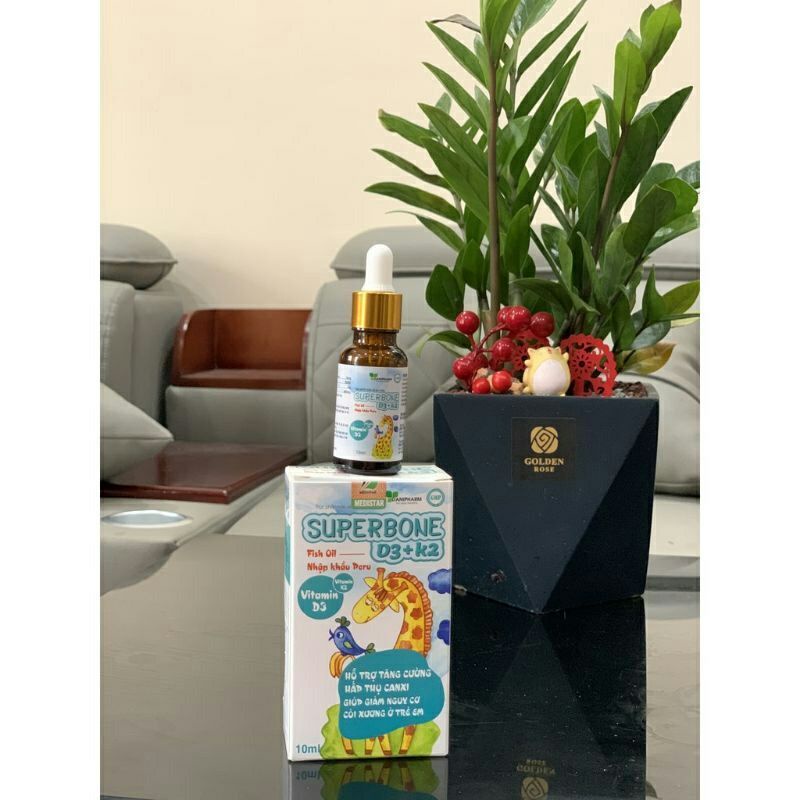 Vitamin SUPERBONE D3+K2 thực phẩm bổ sung DHA,D3, K2 giúp phát triển hệ xương cho
