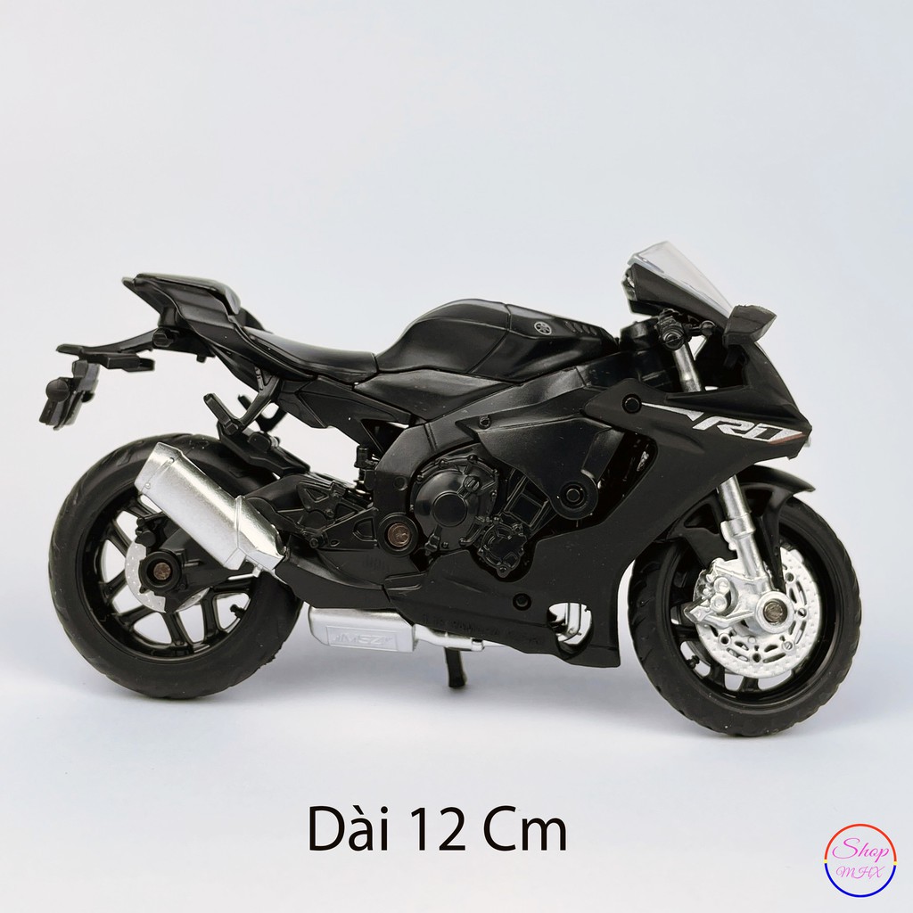 Xe mô hình mô tô Yamaha YZF-R1 TẶNG KÈM BIỂN SỐ tỉ lệ 1:18 hãng CaiPo