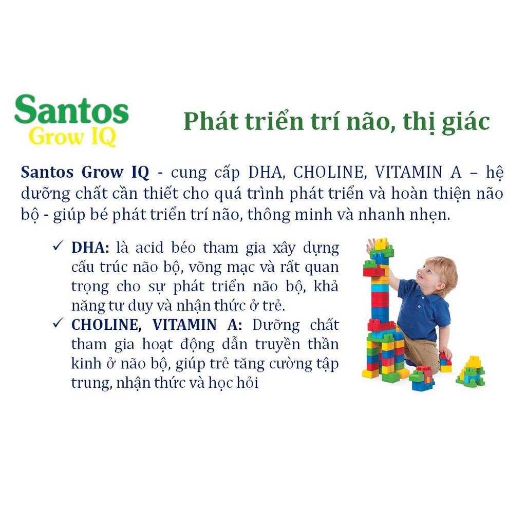 Sữa bột Santos Grow IQ 900g_Duchuymilk