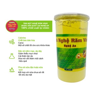 Tinh Bột Nghệ Răm Vàng, Nghệ Nếp, Hộp 500g