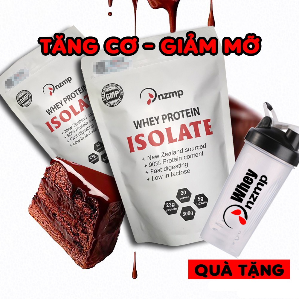 [CHÍNH HÃNG] COMBO 2 túi Sữa Tăng Cơ Whey Protein Isolate NZMP + Tặng bình lắc Shaker 700ml