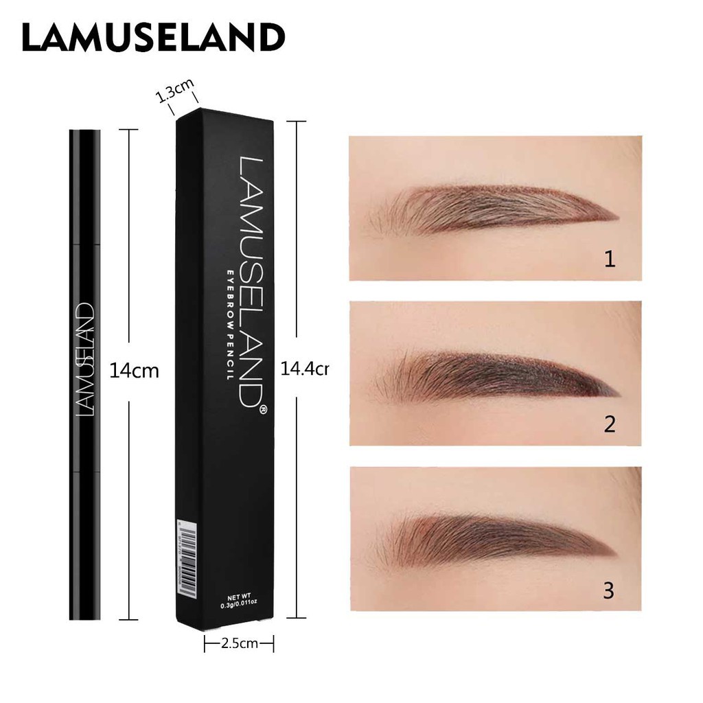 Sale 70% Chì kẻ lông mày dạng xoay LAMUSELAND lâu trôi thiết kế hai đầu tiện dụng, 02 Brown Giá gốc 20,000 đ - 60A97-3