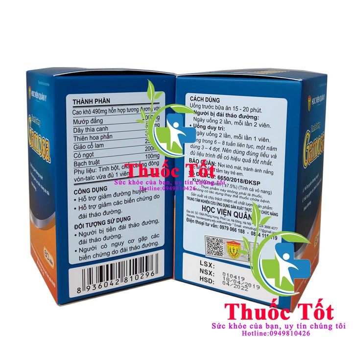 [Chính Hãng] LIỆU TRÌNH 2 HỘP THANH ĐƯỜNG GAMOSA HỌC VIỆN QUÂN Y | BigBuy360 - bigbuy360.vn