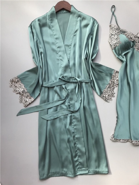 💥❤️HOT HOT💋✨QQ4336 cobom váy ngủ 4 sản phẩm - đồ ngủ lụa satin cao cấp | BigBuy360 - bigbuy360.vn