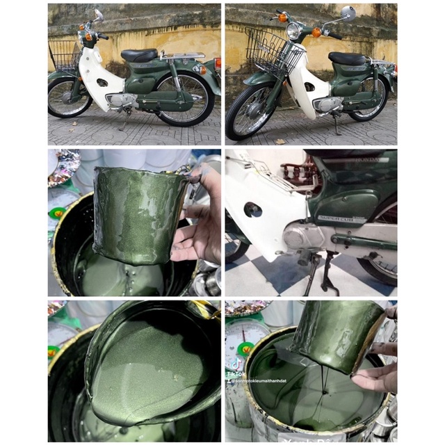 Màu Sơn Xanh Rêu Cub 81 có nhũ MaiThànhĐạt paint
