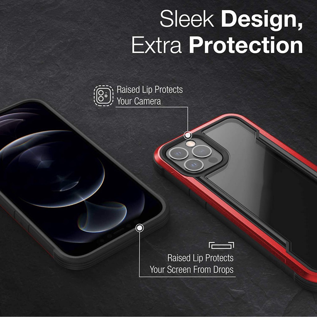 Ốp Lưng Raptic X-Doria Defense Shield iPhone 12 Pro Max / 12 Pro / 12 / 12 Mini / 11 / 11 Pro / 11 Pro Max Chống Sốc 3M