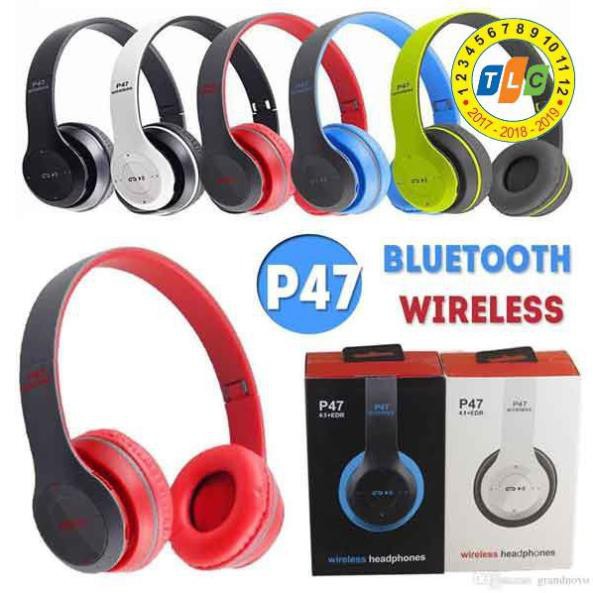 Tai nghe bluetooth 4.2 P47 có khe cắm thẻ nhớ - Âm Thanh Đỉnh Cao -dc2815