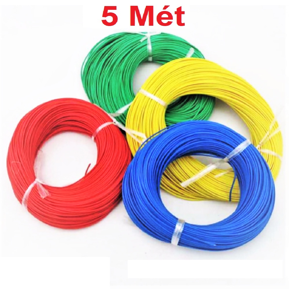 (1 Mét) Dây điện nhỏ nhiều lõi đồng mạ 0.3 0.5 1.0 mm2 16AWG 20AWG 22AWG sợi nhỏ mềm Các màu đen đỏ trắng xanh