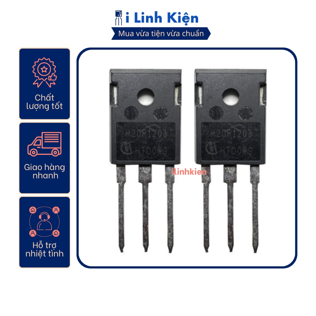 IGBT bếp từ H20R1203 20R1203 20A 1200V mặt gương hàng zin tháo máy chất lượng tốt .