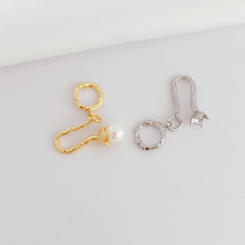 Phụ Kiện Móc Khóa Giá Đỡ Vòng Tay/Dây Chuyền Bằng Đồng 18K Đính Hạt Ngọc Trai Màu Vàng Bạch Kim DIY