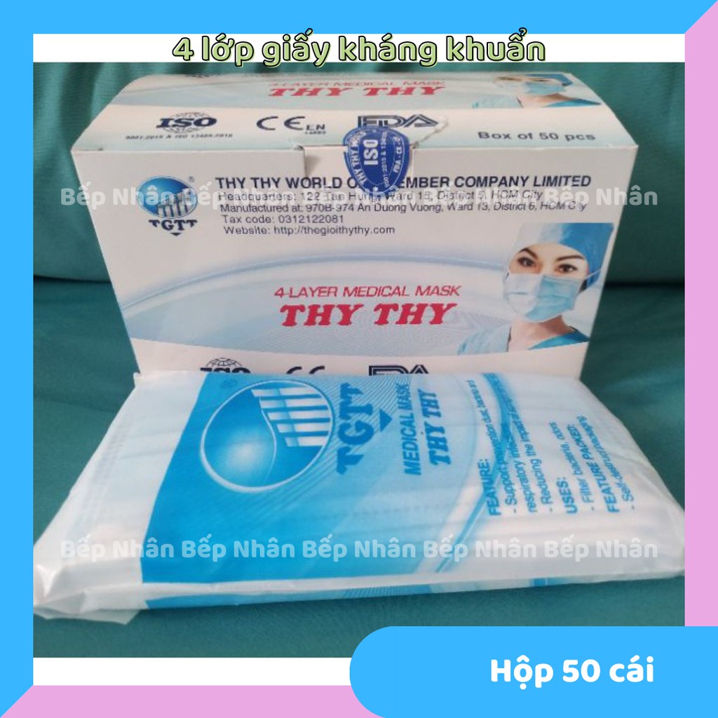 Khẩu Trang Y Tế 4 lớp giấy Kháng Khuẩn THY THY