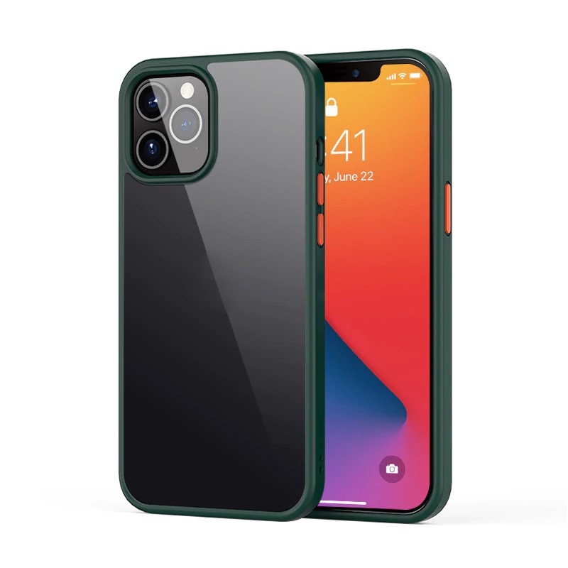IPhone 13/ 13 Pro/ 13 Pro Max/ 12/ 12 Pro/ 12 Pro Max lưng trong viền màu hiệu Rock