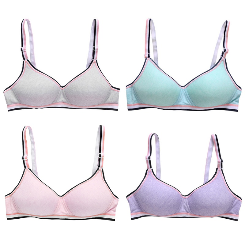 Áo Lót Thể Thao Không Gọng Có Mút Đệm Dành Cho Nữ 12-18 Tuổi