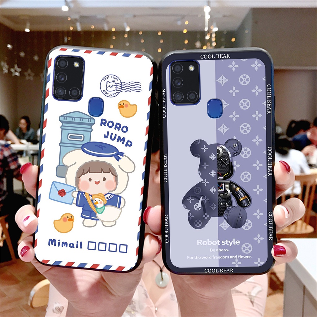 Ốp lưng Samsung Galaxy A21S in hình 3D gấu mới nhất - sang - chảnh - ĐẸP- BỀN