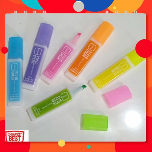 Bộ Bút Dạ Quang 6 Màu Xinh Xắn Tiện Dụng Baoke VIVID MS 3026
