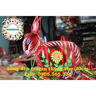 Lồng đèn con thỏ giấy bóng kiếng - Lồng đèn tre Trung thu truyền thống hình con thỏ