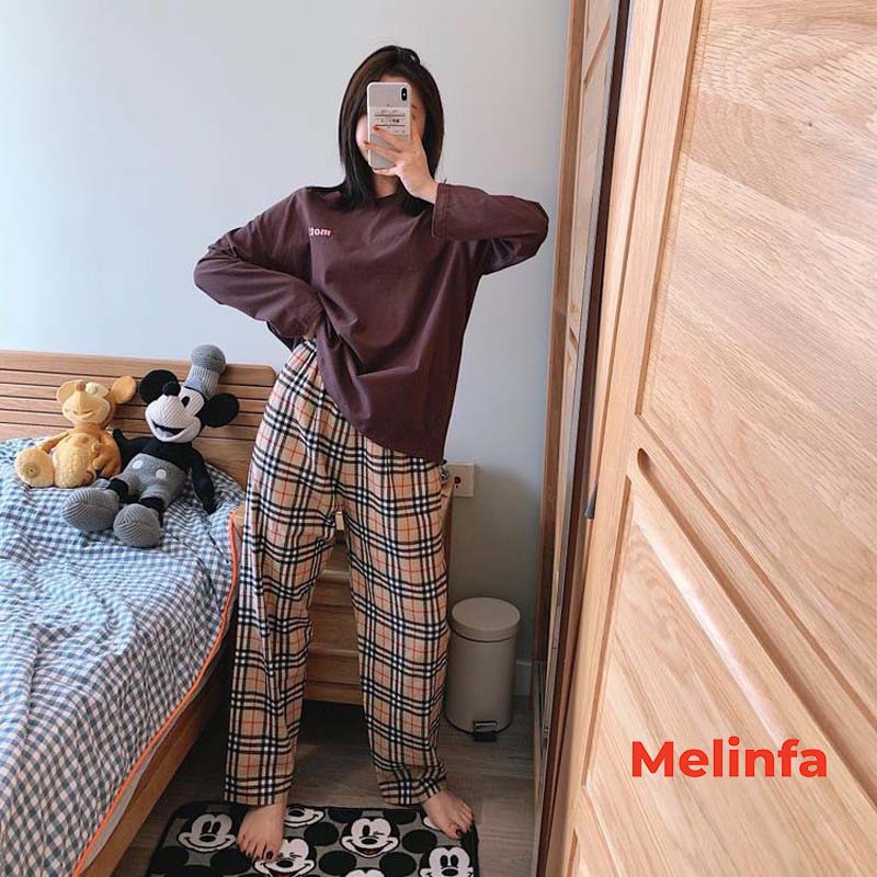 Bộ đồ ngủ nữ, Bộ mặc nhà Pijamas nữ dài tay quần dài mặc mùa thu đông mã VABD0229 | BigBuy360 - bigbuy360.vn