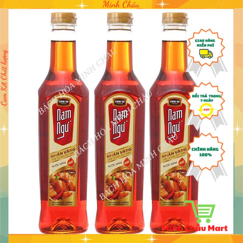 Nước mắm Nam Ngư nhãn vàng chai 650ml