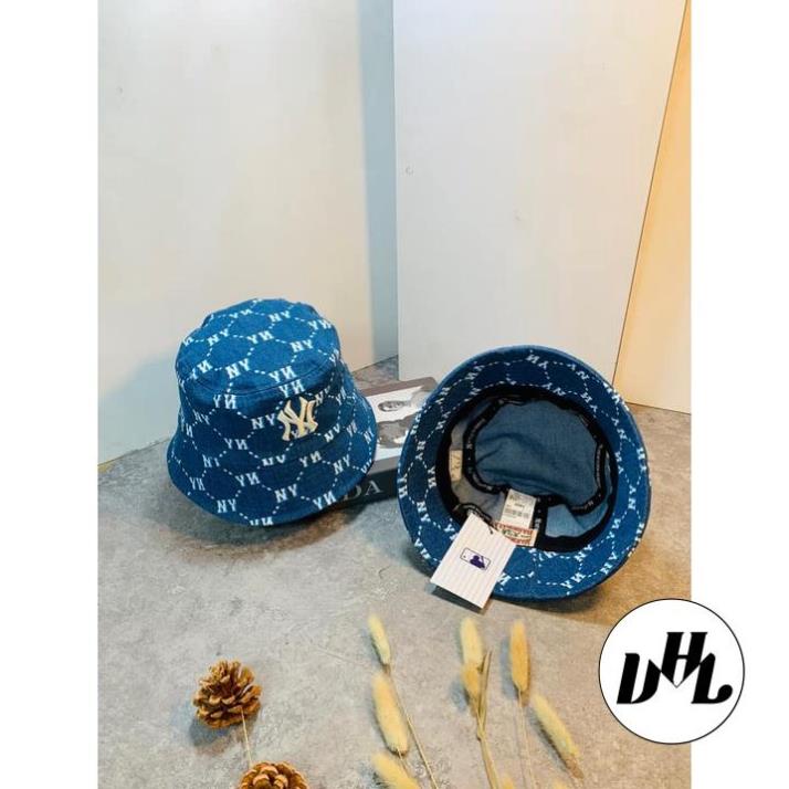 (Hàng VNXK) Nón thời trang, mũ Bucket NY vải Jean đẹp chuẩn thời trang hàng hiệu (Ảnh thật)