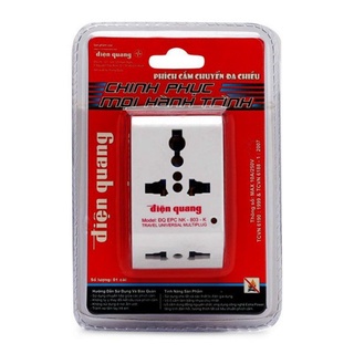 Phích cắm điện đa chiều Điện Quang, 1 ra 3 ổ cắm.