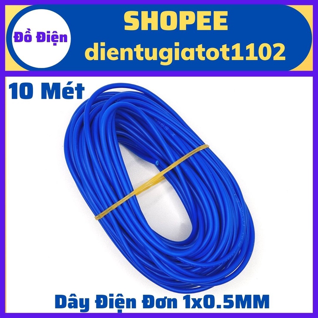 10 mét dây điện 0.5mm, dây điện đơn 1x0.5mm (Loại Tốt)