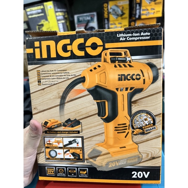 Dụng cụ kiểm tra lốp xe Ô tô dùng pin Lithium 20v ingco CACLI2001 ( k kèm theo pin & sạc )