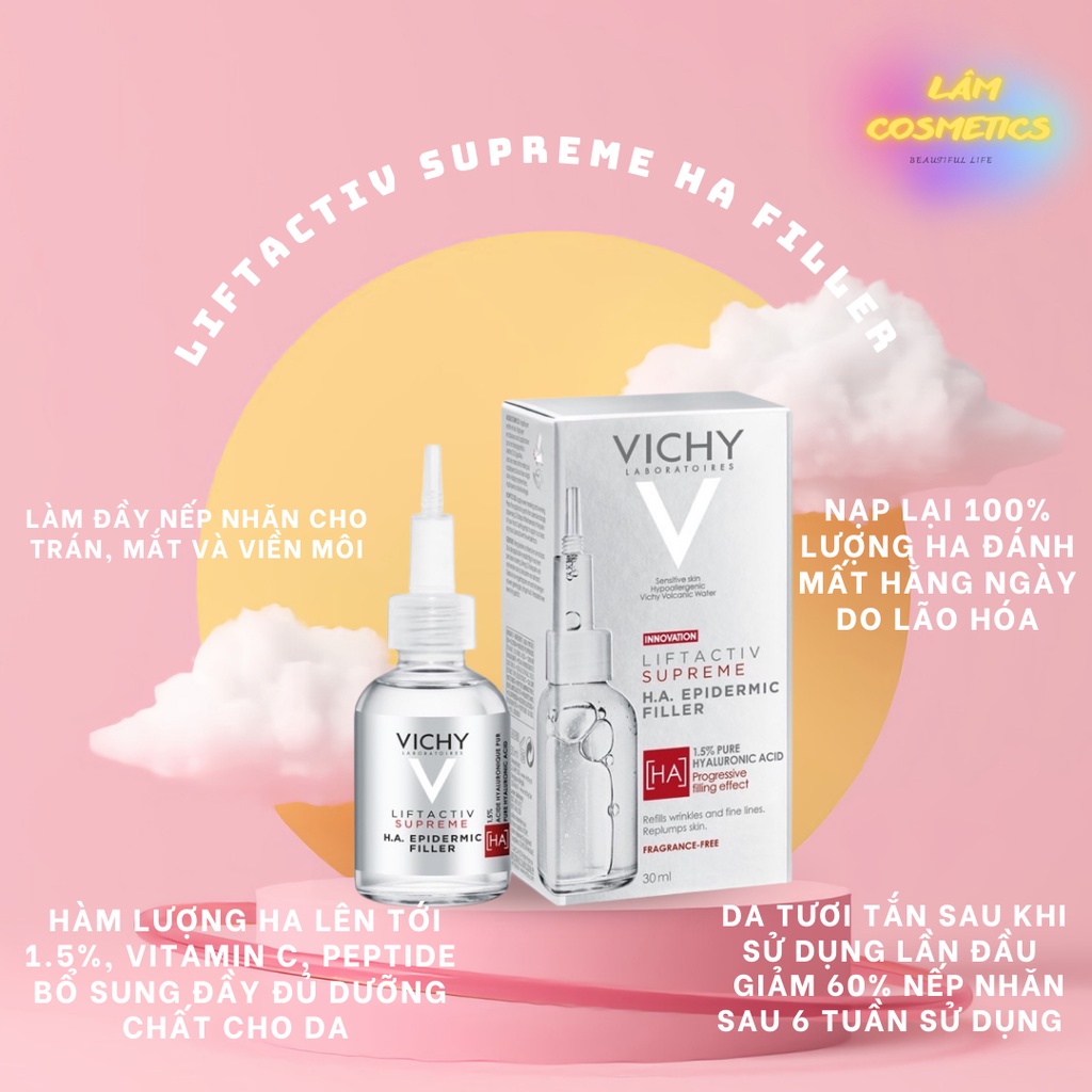 Serum chống lão hóa mờ nếp nhăn Vichy Liftactiv Supreme HA Filler 30ml
