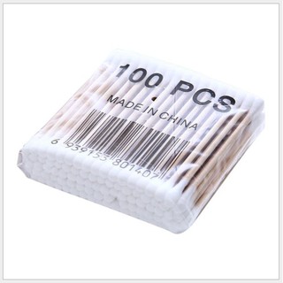 Túi 100 chiếc tăm bông thân gỗ