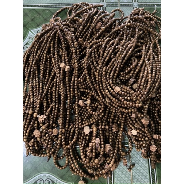 🍀Cam kết ☘️Vòng chuỗi trầm hương mix hoa 6li 108 hạt