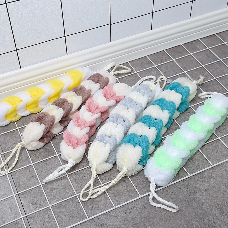 Bông tắm vải lưới mềm mại cao cấp, bông tắm tạo bọt kéo dài nhiều màu giá rẻ (E51)