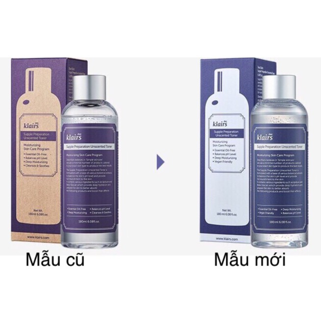 Nước Hoa Hồng Klairs Supple Preparation Toner 180ml Mẫu Mới Nhập Khẩu | WebRaoVat - webraovat.net.vn