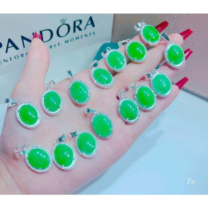 MẶT DÂY CHUYỀN NGỌC BỌC BẠC