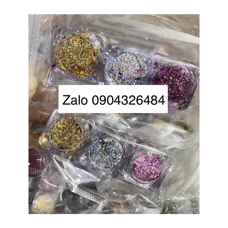set màu khổng tước nail