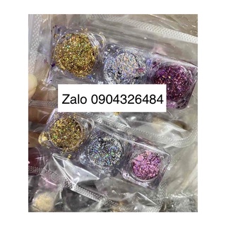 set màu khổng tước nail