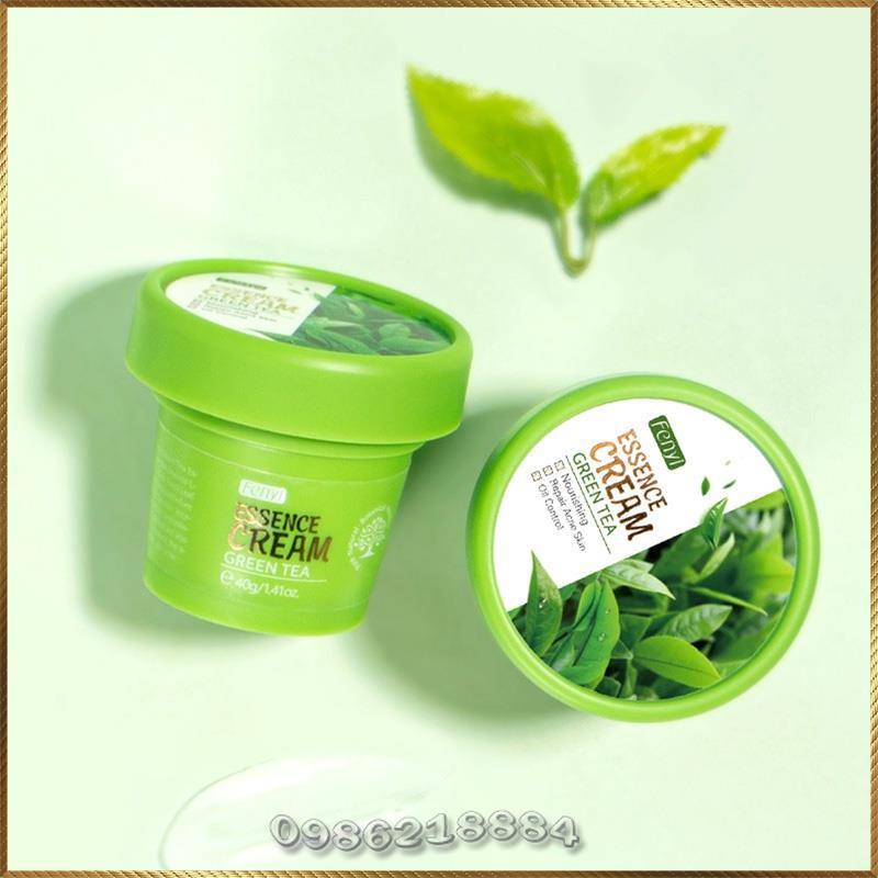 Kem dưỡng Trà Xanh Fenyi Essence Cream Greem Tea làm dịu da mụn kiểm soát dầu FEC4