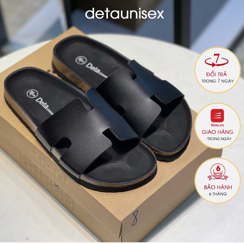 Dép chữ H nam nữ cực xinh và cá tính với chất liệu đế trấu Birken DETAUNISEX - DETA14D