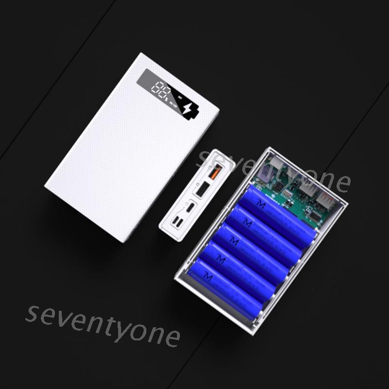 Vỏ hộp sạc dự phòng QC3.0 PD LCD DIY 5x18650 có thể tháo rời