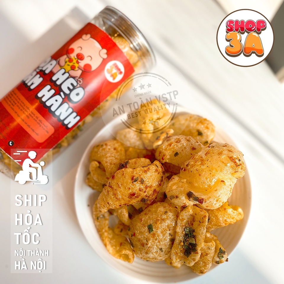 Bì lợn chiên giòn 160g, da heo mắm hành nhà làm thần thánh, da heo tỏi ớt thơm ngon đặc biệt, đồ ăn vặt giá sỉ