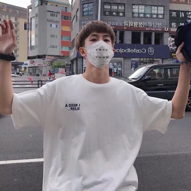 Áo thun phông PINK tay lỡ form rộng I NEED SLEEP Unisex | BigBuy360 - bigbuy360.vn