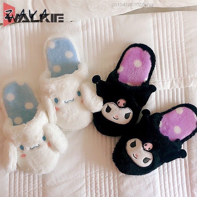 Dép Đi Trong Nhà Mềm Mại Ấm Áp Họa Tiết Mèo Hello Kitty Kuromi Đáng Yêu Y2k Dành Cho Bạn Nữ Mang Trong Nhà