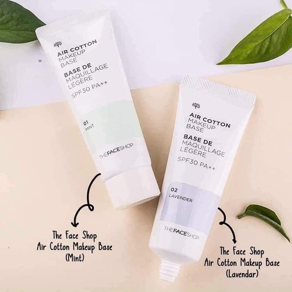 Kem Lót Air Cotton Make Up Base The Face Shop Chính Hãng