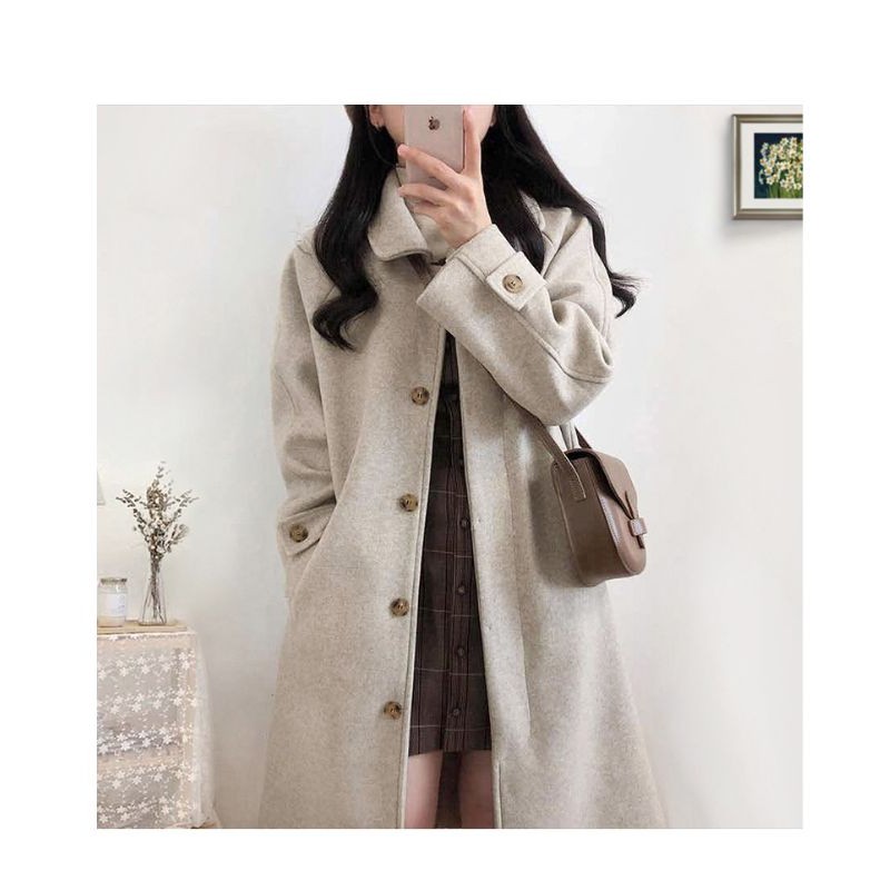 [Có sẵn đen size M] Áo dạ quảng châu dáng dài | BigBuy360 - bigbuy360.vn