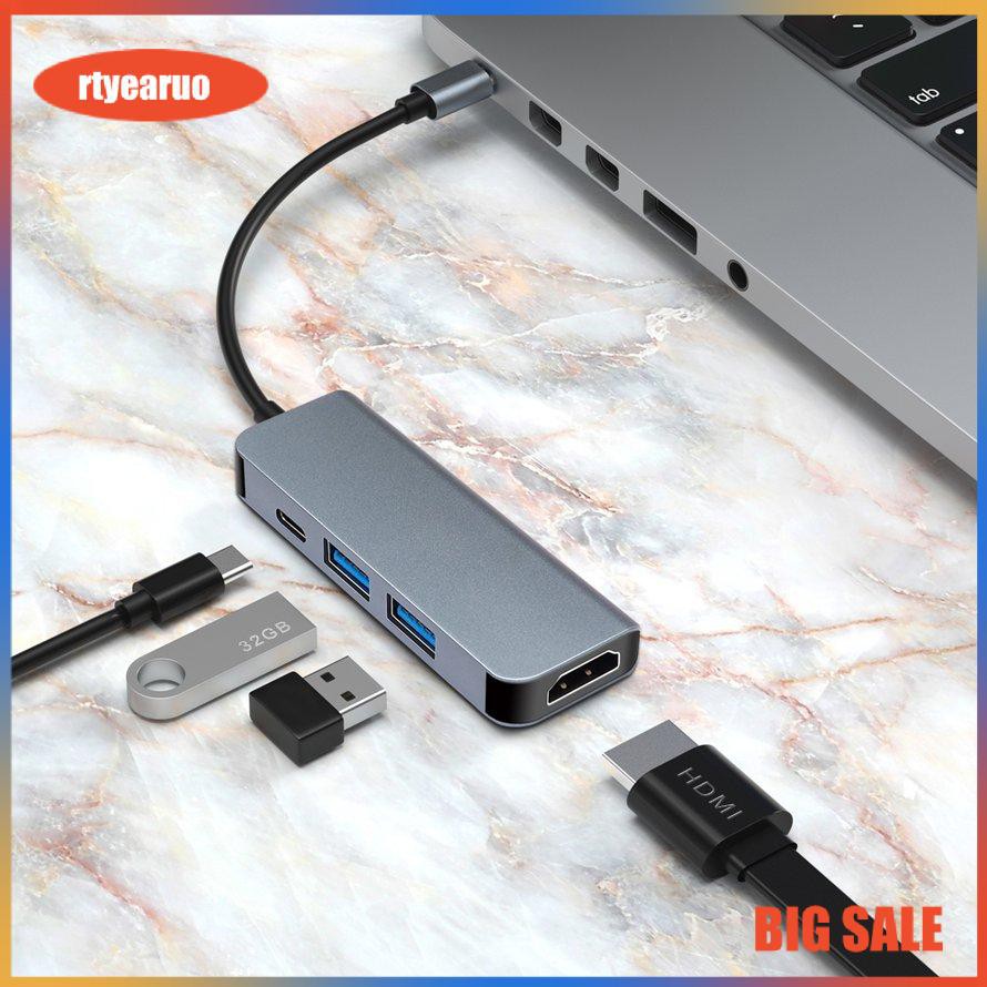 Trạm Docking 4 Trong 1 Cổng Type-C Sang Usb + Hdmi + Type Type