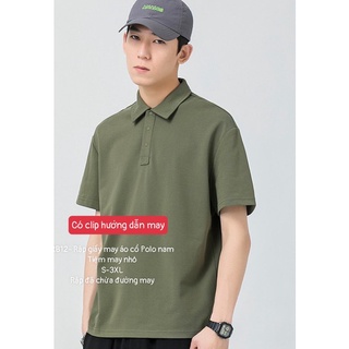 RB12_Rập giấy may áo polo nam form vai trễ