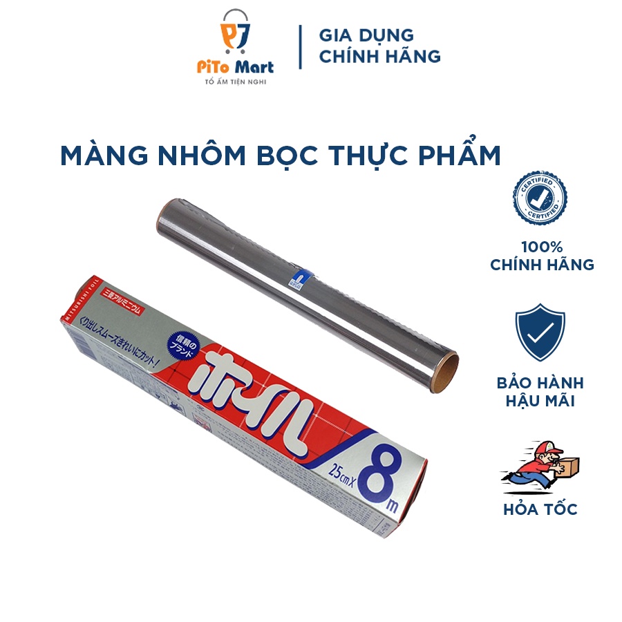 Giấy bạc nướng đồ ăn, nướng thịt, bảo quản thực phẩm  25cmx8m chính hãng nội địa Nhật