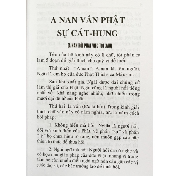 Sách - A Nan Vấn Phật Sự Cát Hung