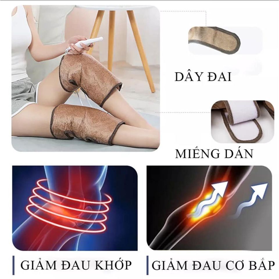 Đai Chườm Đầu Gối, Đai Chườm Ngải Cứu, Đai Chườm Nóng Đầu Gối Đa Năng, Lõi Ngãi Cứu