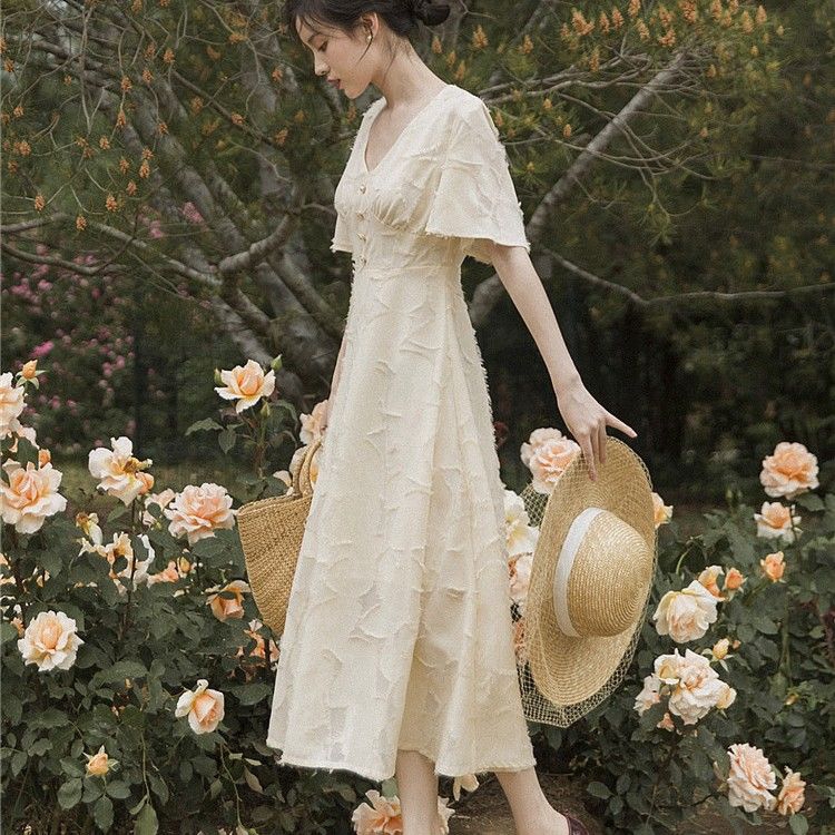 Đầm Maxi Phong Cách Retro Pháp Thời Trang Mùa Hè Cho Nữ | BigBuy360 - bigbuy360.vn